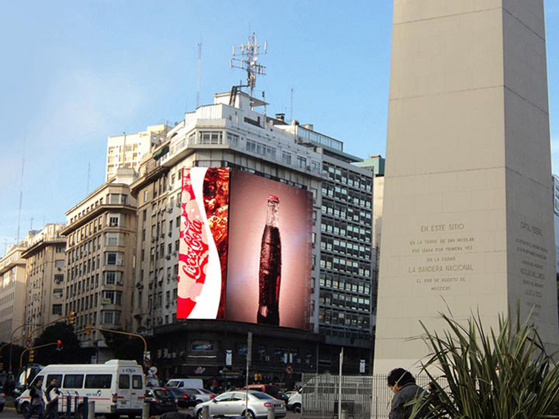 The First 3D Robotic Billboard of Coca-Cola in Argentina Choose Gtek's Bri-Curtain