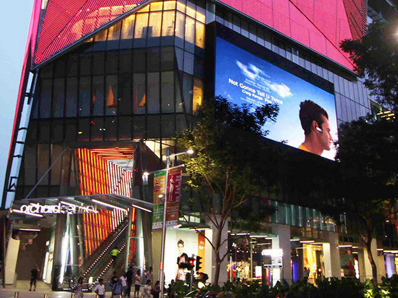 Gtek full color Outdoor led display in Orchard Central Shopping mall of Singapore