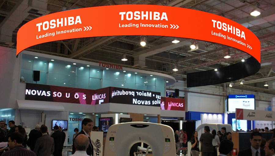 Gtek S15 flexible LED screen Successfully Built in Toshiba booth