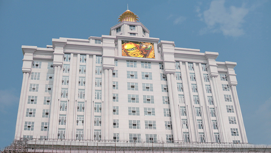 Gtek LED Curtain graces Golden Flower Hotel Dongguan in 2008