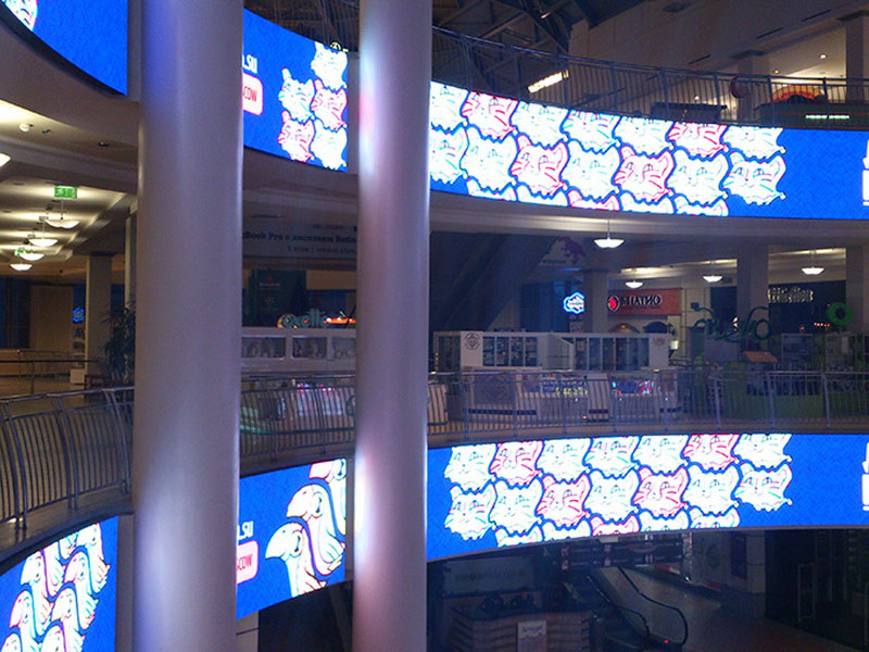Gtek cabinet-based Indoor led display graces The Shopping mall in Moscow, Russia.