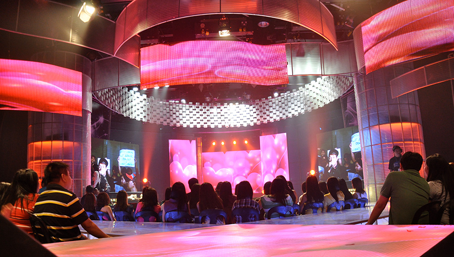 Gtek InnoCurtain(LED Curtain Display) graces the Song and Dance Competition in Manila, Philippines