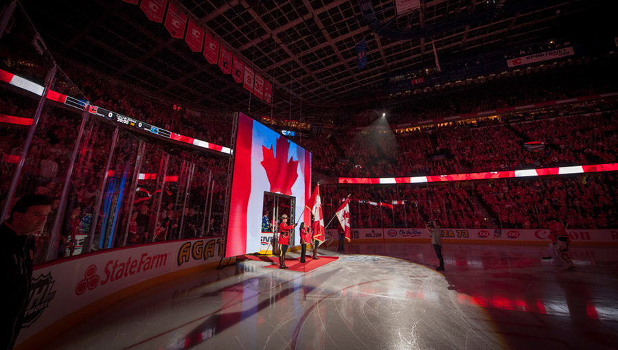 Gtek LED flexible display InnoPix S05 Supports American ice hockey game