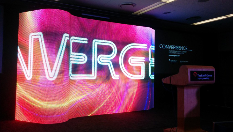 Gtek Flexible LED Display InnoPix Supports the New product launch conference for a certain brand in the United States