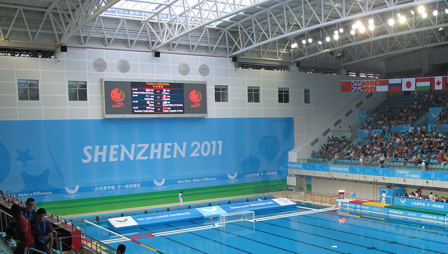 Gtek Indoor led display graces Shenzhen Baoan Sports Center Swimming Hall